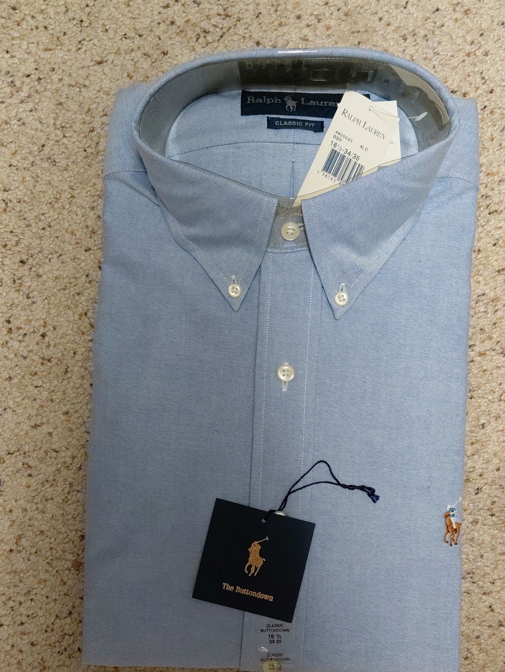Ralph Lauren Classic Fit Light Blue Button-Down Oxford Shirt NWT
